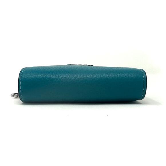 Coach Snap Wallet in Teal Leather C2862 - Picture 7 of 10